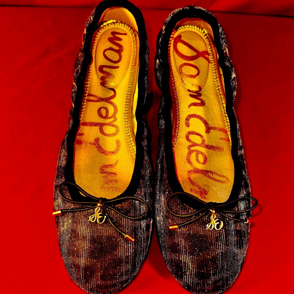 Sam Edelman Metallic Leopard Print Felicia Flat